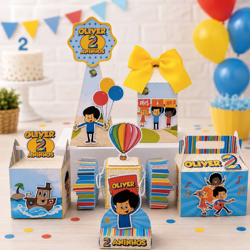 Kit Festa 3 Palavrinhas Personalizado / Lembrancinhas para festa infantil 3 Palavrinhas / Caixinhas Personalizadas