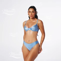 Biquini Feminino Meia taça moda praia beach verão tecido beach gloss poliamida bojo removível com forro