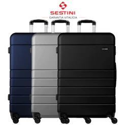 Mala de Viagem 23kg Sestini ORIGINAL, Padrão ANAC para despachar, Super Resistentes e Espaçosas