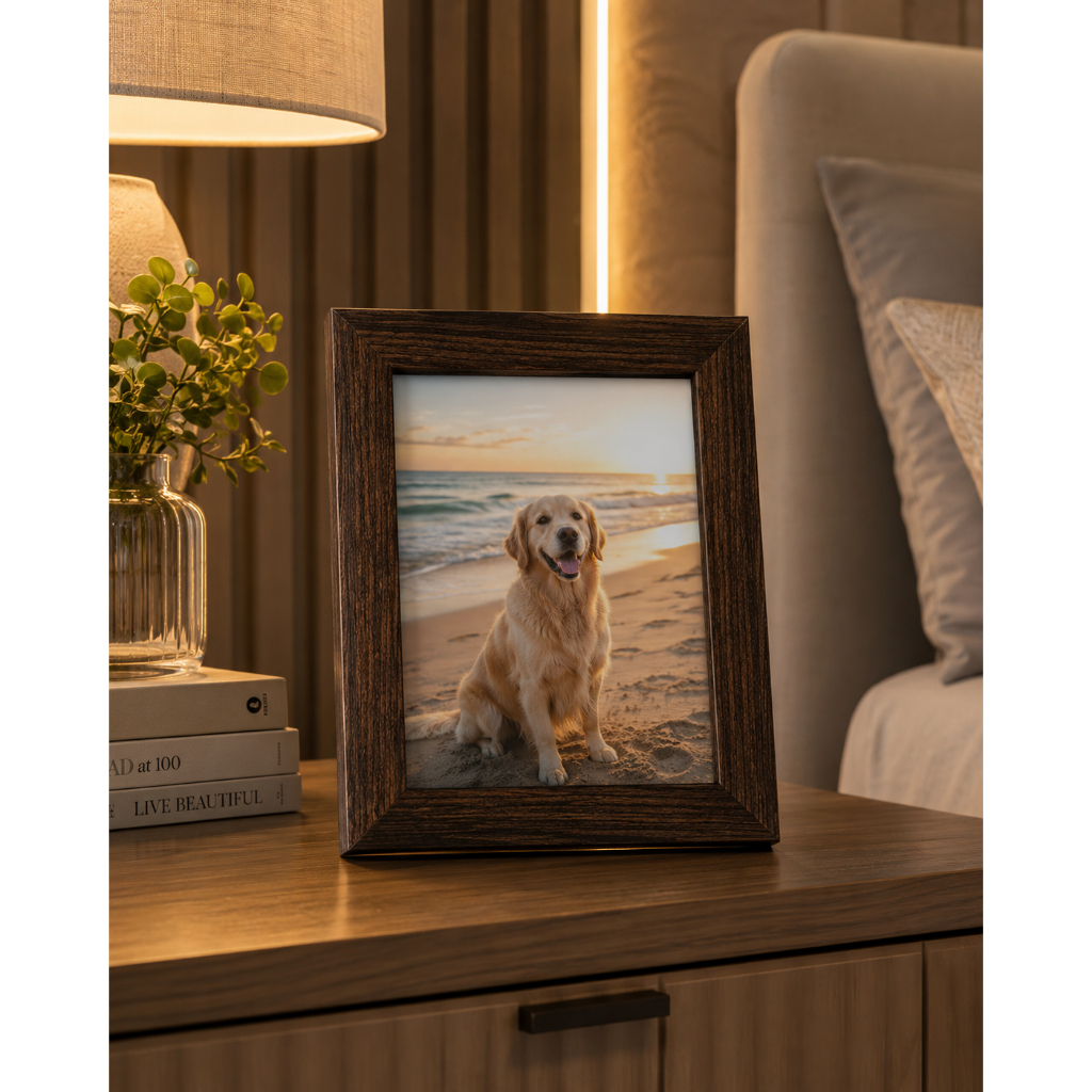 Porta Retrato 15x21cm A5 Com Vidro e Suporte Para Fotos Decorativo Sala Quarto