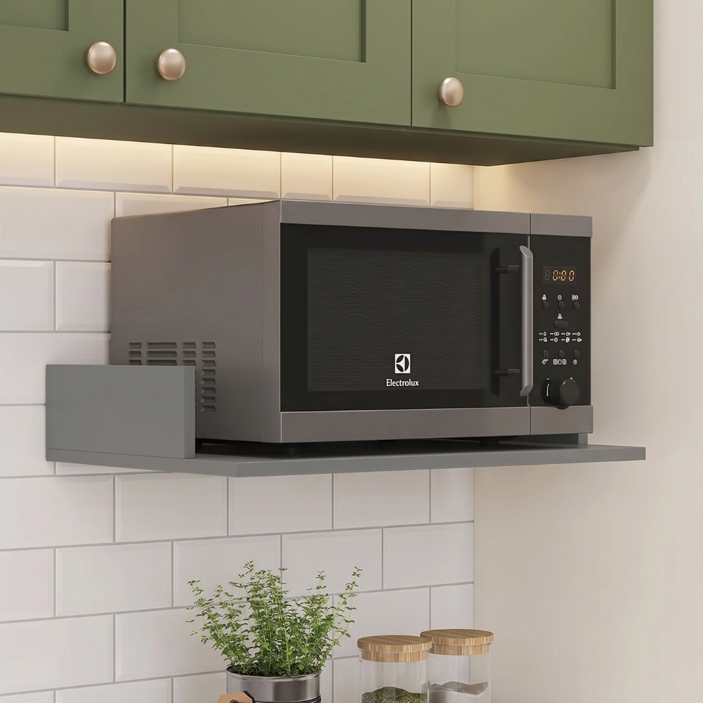 Suporte Suspenso Para Micro-ondas Forno 60x40 cm Class L03 Cinza - Lyam