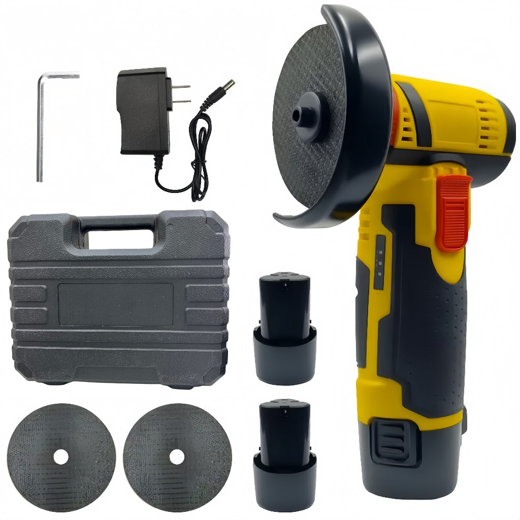 Mini Esmerilhadeira A Bateria 18V  Com 2 Baterias Discos De Corte E Maleta Portatil Bivolt