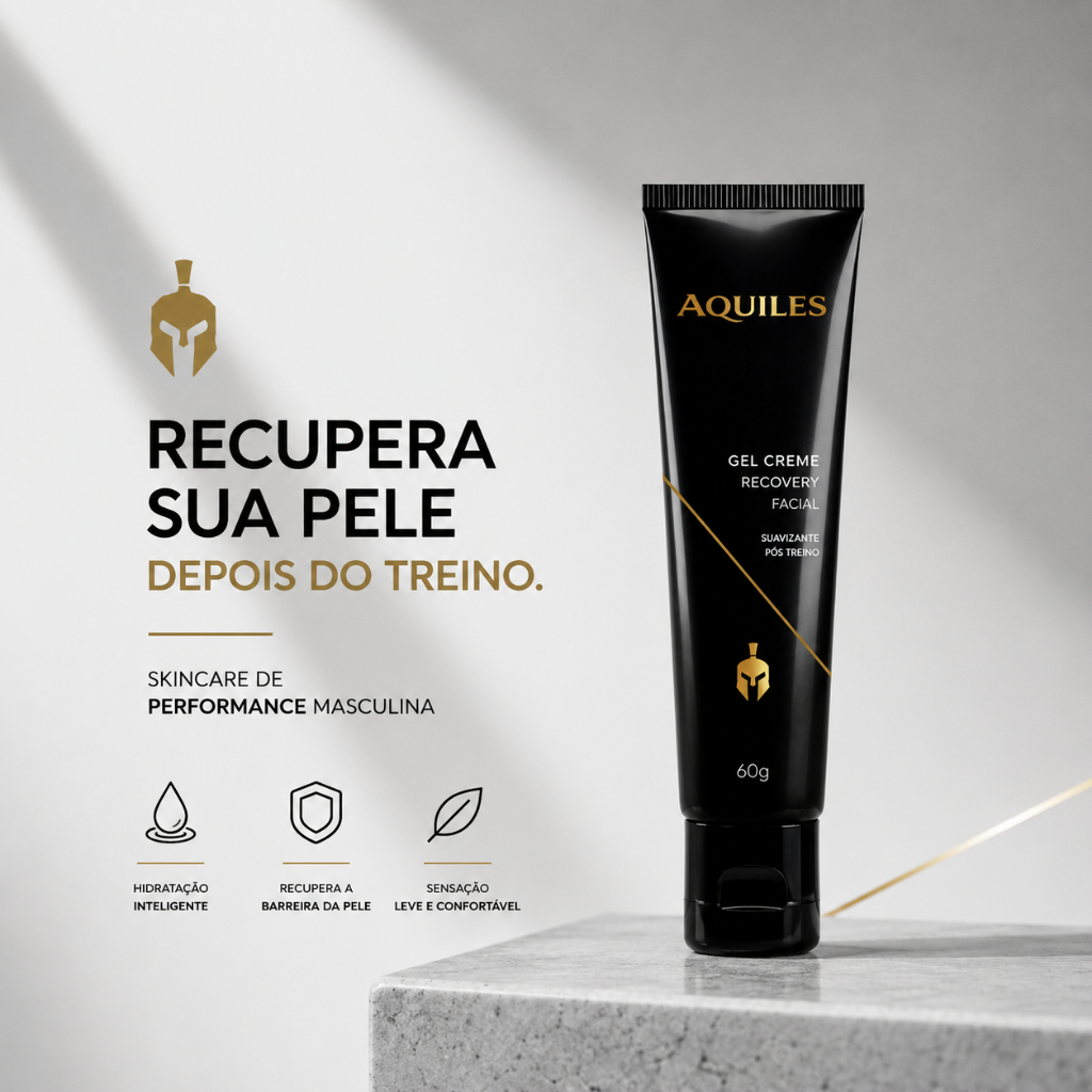 Gel Creme Facial Hidratante Masculino Niacinamida, Acido Hialurônico, Vitamina E, Pantenol Alantoína