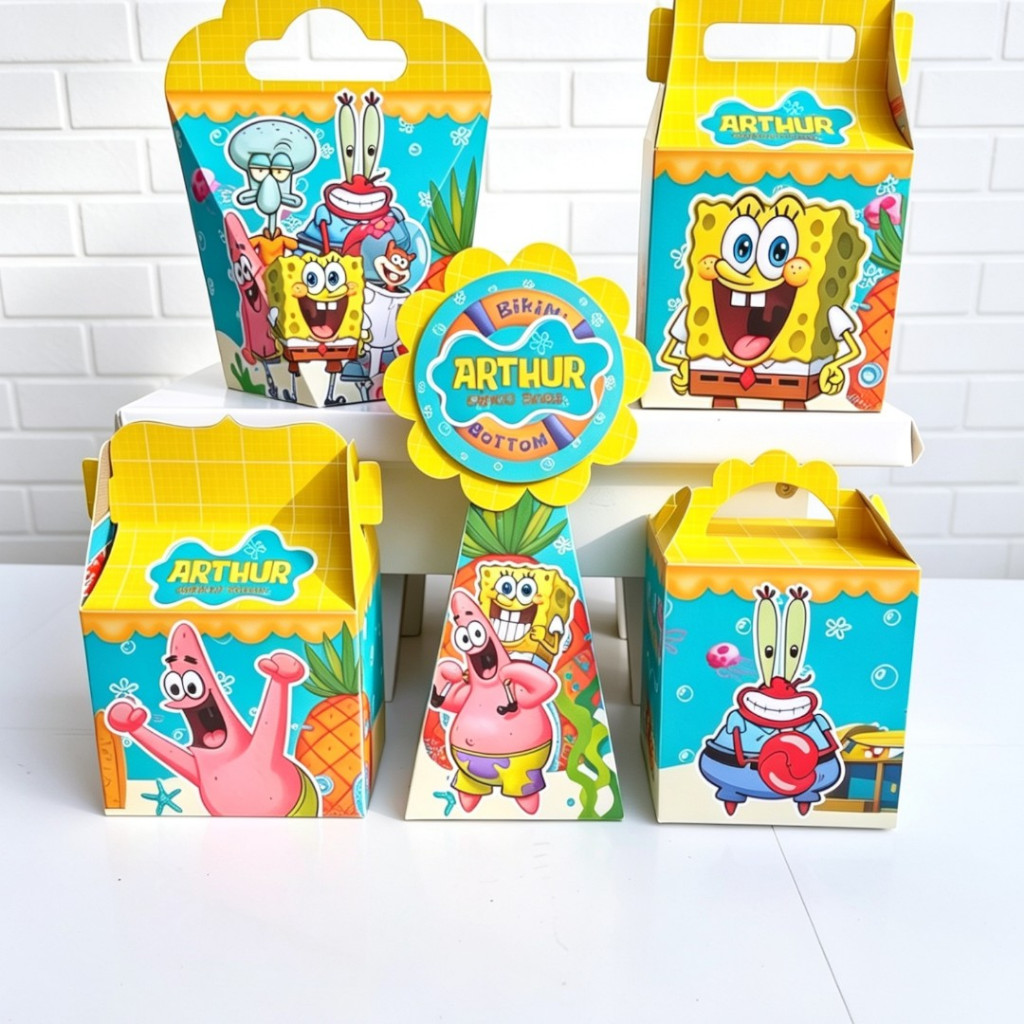 BOB ESPONJA KIT Pegue e Monte Lembrancinha De Festa Lembrancinha Personalizada Festa Infantil