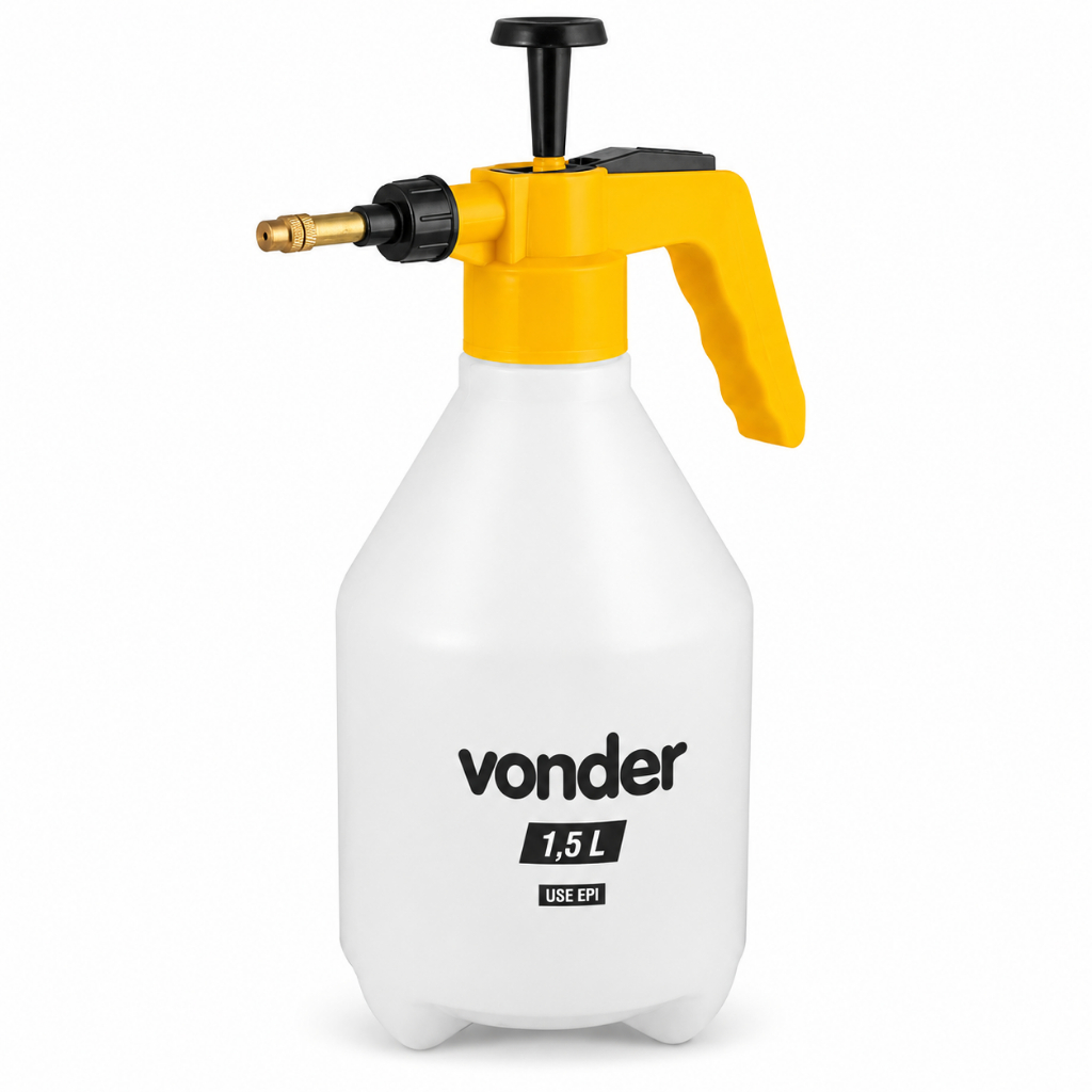 Pulverizador Manual 1,5L com Compressão Prévia e Bico Regulável Vonder