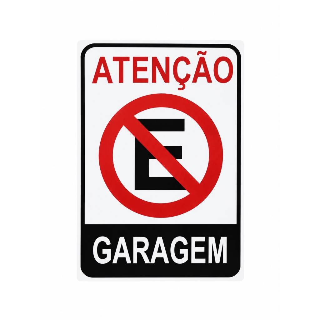 Placa Proibido Estacionar Garagem Sinalização Portão Guincho Comércio
