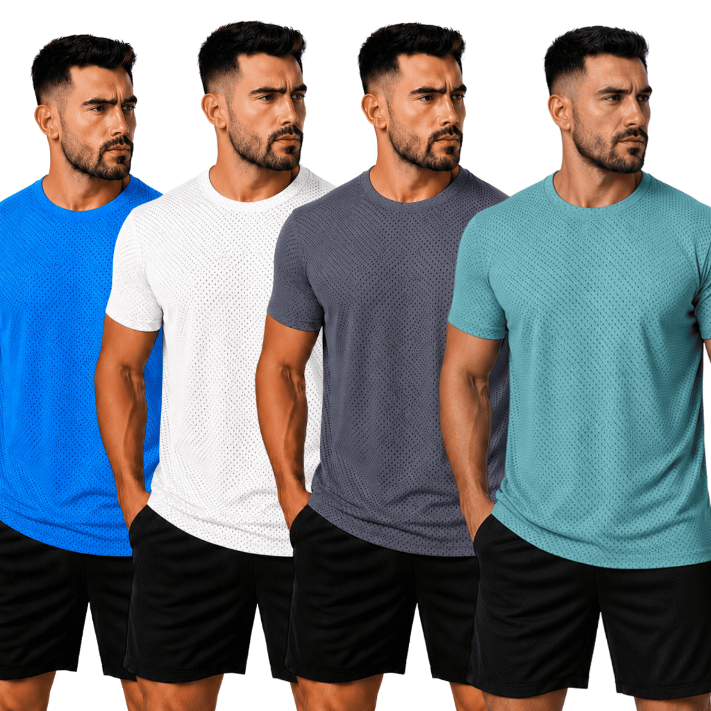 Kit 4 Camisetas Masculinas Dry Fit Academia Fitness Treino Leve Confortável Premium