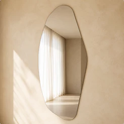 Espelho Lopazzi Corpo Inteiro 110x50cm Polido Orgânico Grande Sala Escritório Quarto Pinterest Closet Suporte