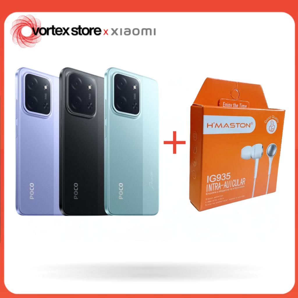 Xiaomi POCO C85 4G (Versão Global) Android 15 Tela 6.9” 120Hz Bateria 6000mAh (K