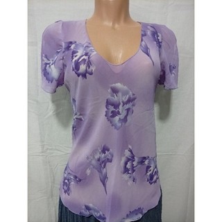 BLUSA EM CHIFFON MANGA CORTADA