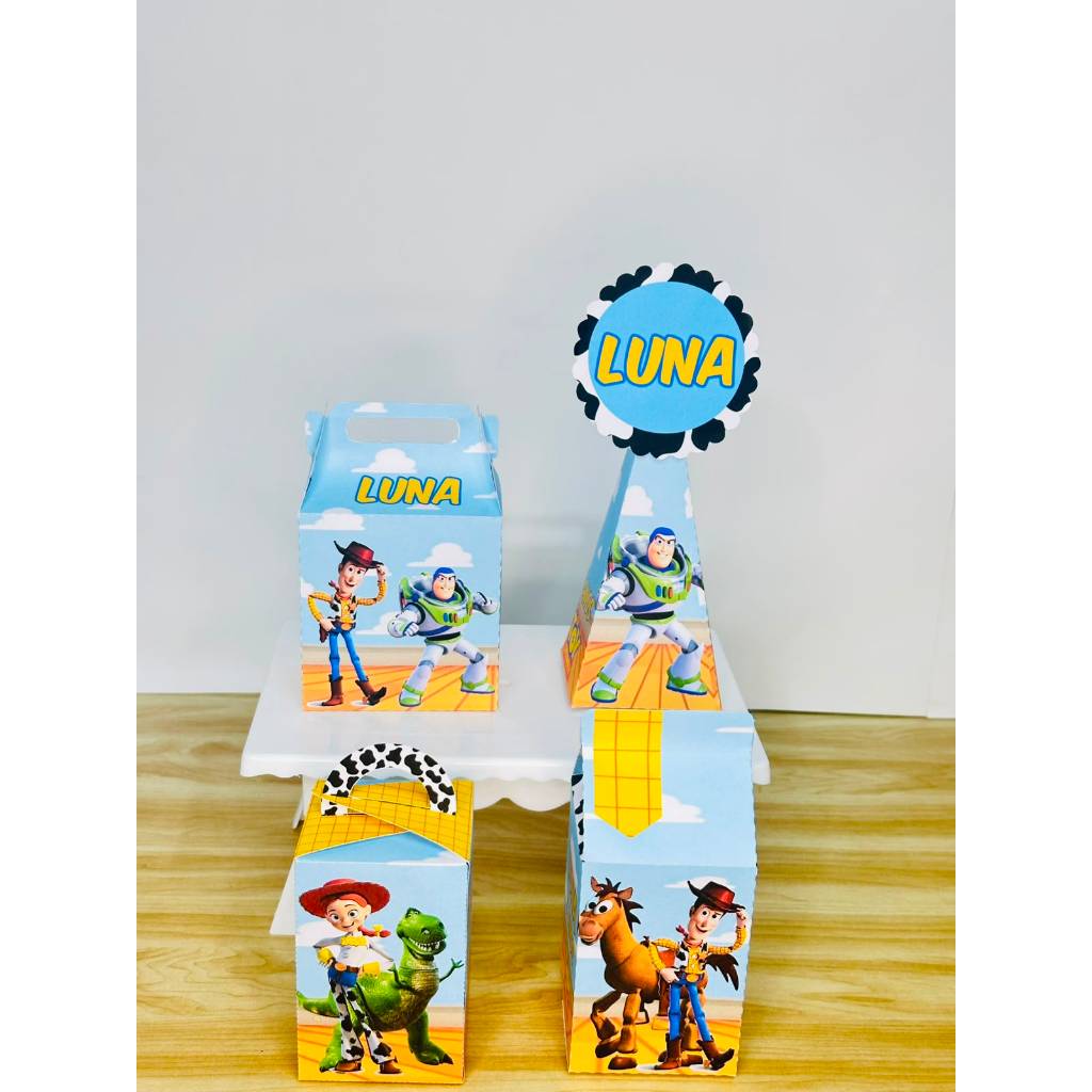 Kit Festa Toy Story Personalizado |Caixinhas Lembrancinhas Festa Infantil |Milk Pirâmide Sushi Maleta |Decoraçã |Temas