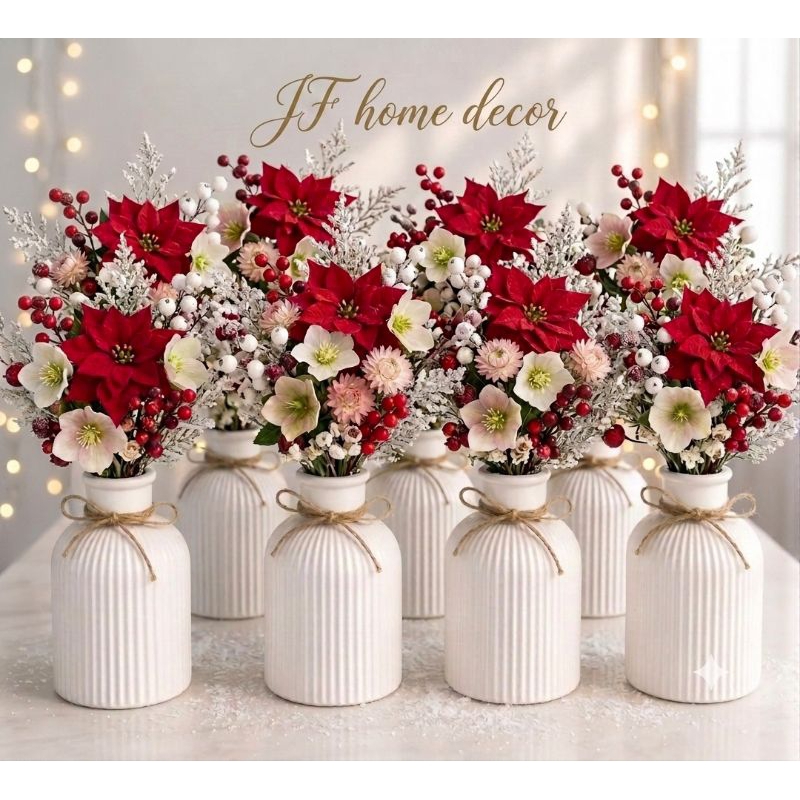 Kit 15 garafa vaso não acompanha a flor Centro de Mesa em Gesso 10x07cm para Festa - Decorativo e Versátil