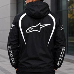 Jaqueta Blusa Corta Vento Moto Masculina Esportiva Impermeável Corrida Motors Racing Alpine Streetwear Leve do P ao XG