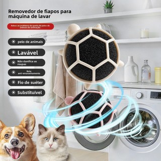 Kit 4 Peças Tartaruga Removedora de Pelos para Máquina de Lavar, Limpador Mágico Lavável Seco e Úmido, AntiEmaranhado pa