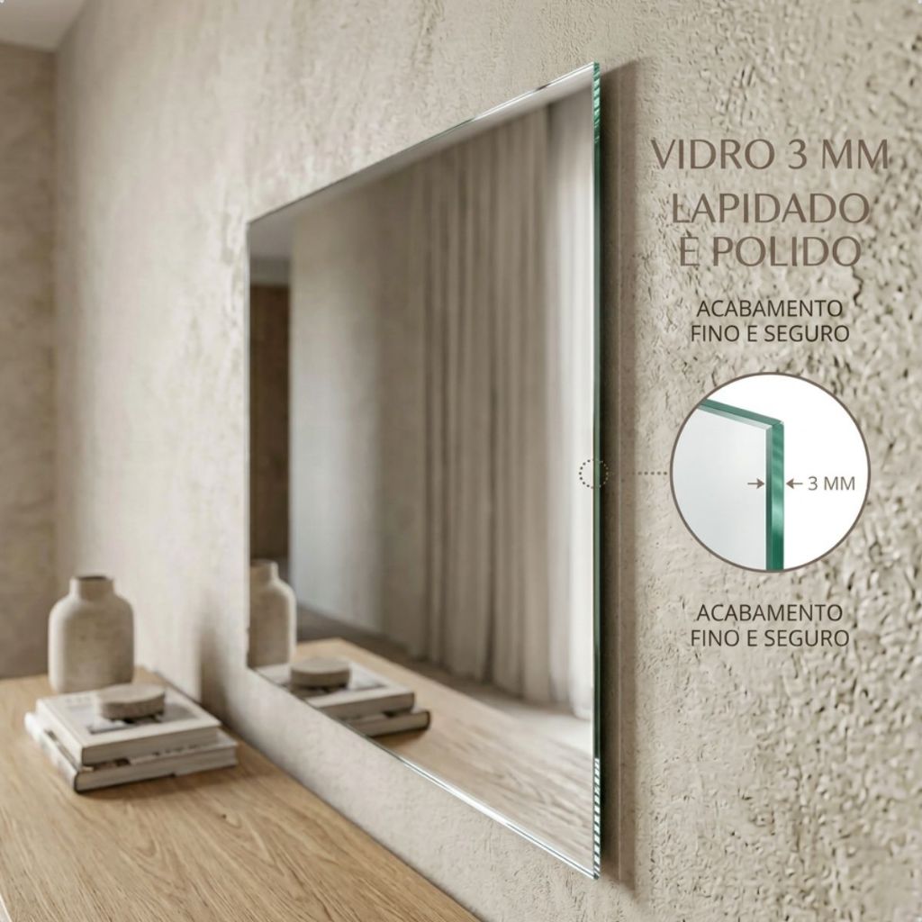 Espelho Lopazzi Orgânico Polido Corpo Inteiro 90cm 80cm 70cm Quarto Sala Salão Banheiro Pinterest