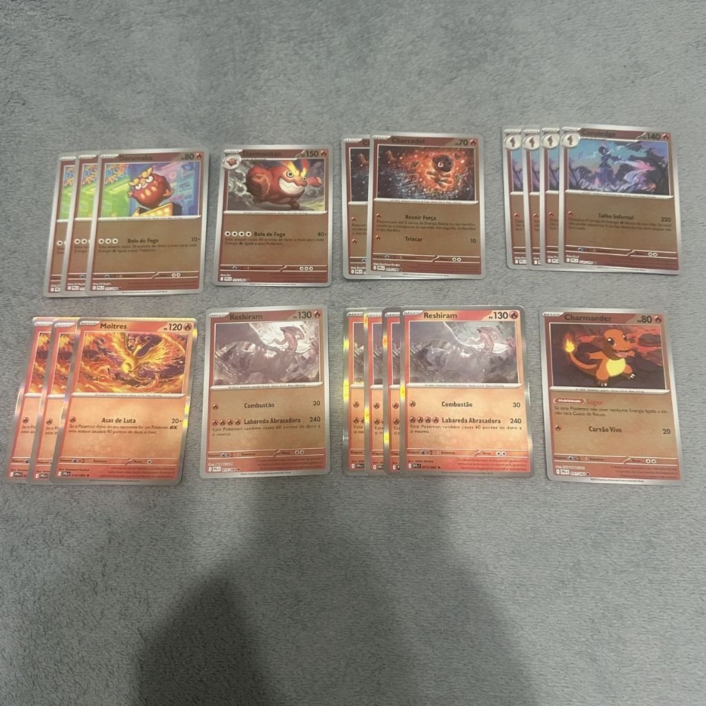 Cartas Pokémon Mega Evolução (094) Reverse Holo e Holo - Fire | Master Set | Escolha a Carta