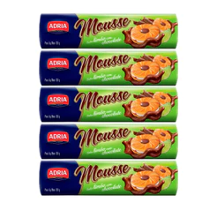 Kit 5un Biscoito Adria Mousse de Limão com Chocolate 130g