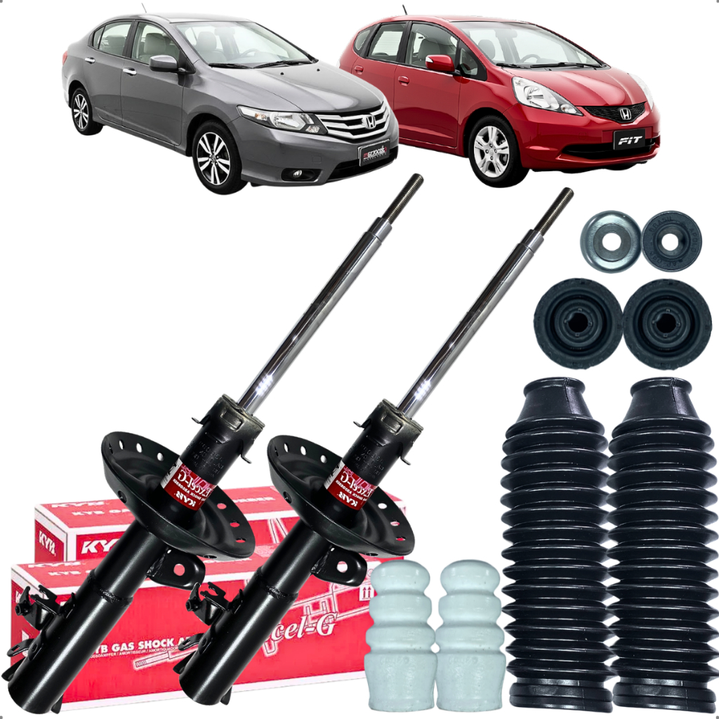 Kit Amortecedor Dianteiro Coifa Batente Fit City 2009 2014