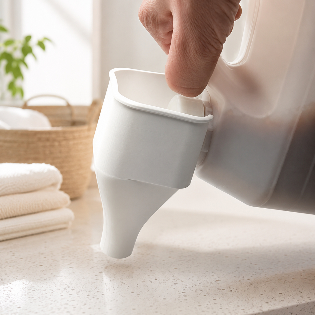 Funil Universal Adaptável Para Recipientes Galão Garrafas Potes Frascos Cozinha Multiuso