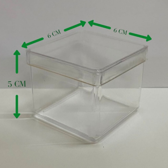 KIT 10/20 e 50 Caixinhas Acrílicas 6x6 Transparentes para Lembrancinhas, Festas e Personalização