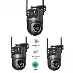 KIT Câmera De Segurança a Prova de água Lente Dupla APP Icsee/YOOSEE IP66 Camera IP WiFi 360