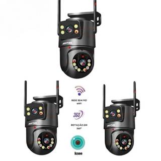 KIT Câmera De Segurança a Prova de água Lente Dupla APP Icsee/YOOSEE IP66 Camera IP WiFi 360