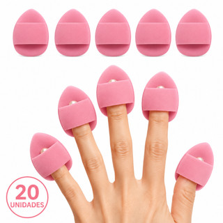 ANA1108 Conjunto 20Pçs Dedo Almofada Esponja Puff Conjunto Mini Tamanho Maquiagem Para Ba…