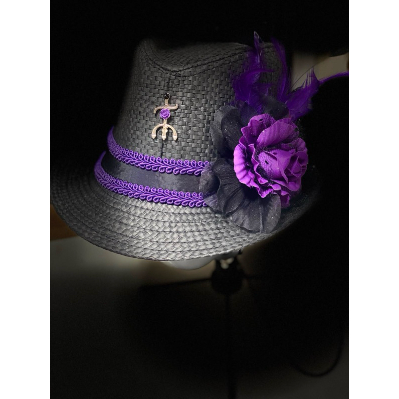 Chapéu pombagira preto e roxo, Maria mulambo, Quitéria , umbanda candomblé quimbanda — imagem 2 de 2