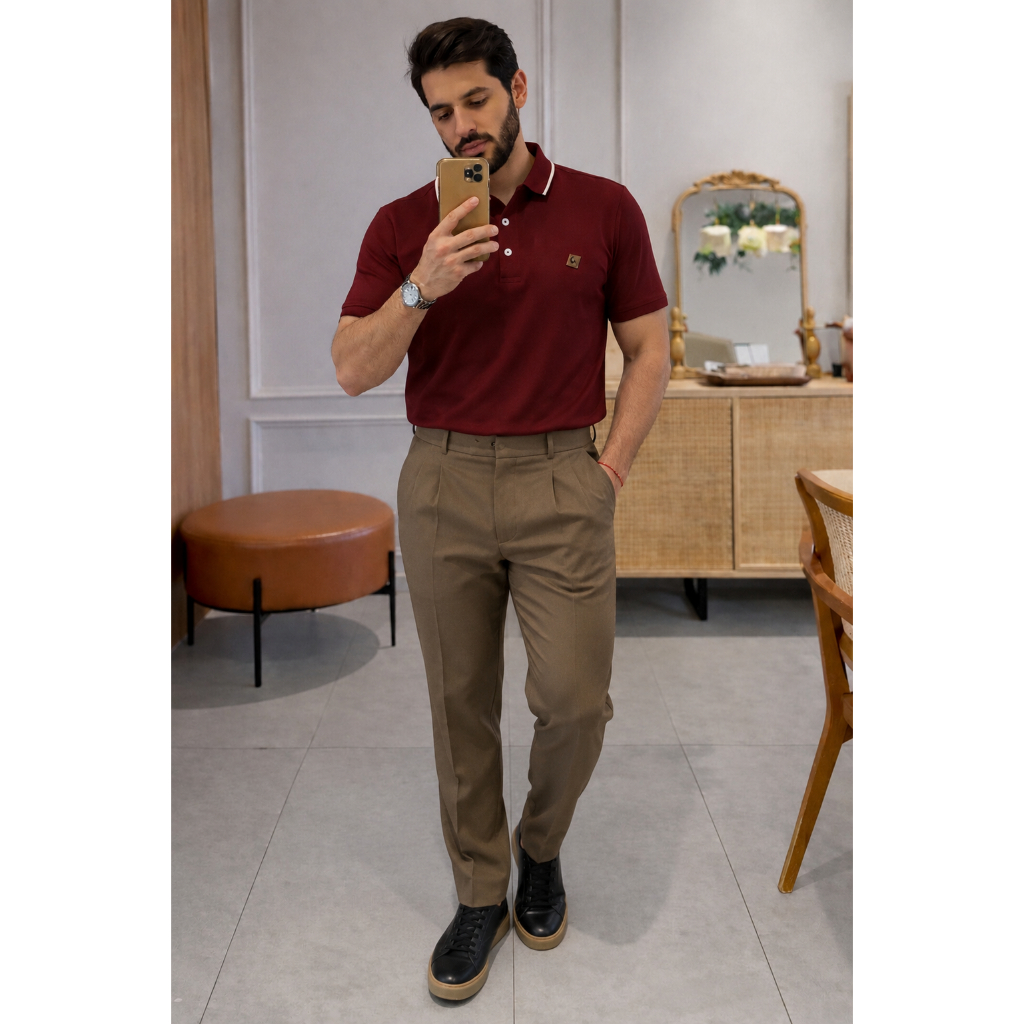 Calça Social Masculina Tradicional Modelagem Reta Para Trabalho 38 Ao 48