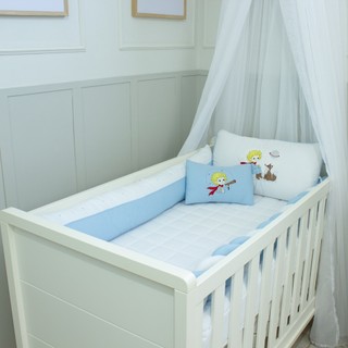 Kit Berço June Americano 09 peças | Menino Menina | Baby Bordado Algodão | GC