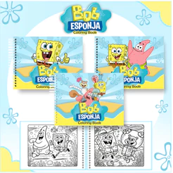 Livro de Colorir - BOB ESPONJA - Caderno de Desenho Pintura (Colorirng Book)