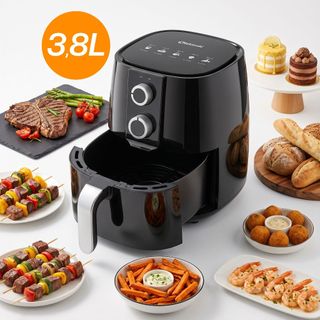 Fritadeira Elétrica Air Fryer 3,8L Sem Óleo 1700W Antiaderente Digital Assar Fritar Nakas…