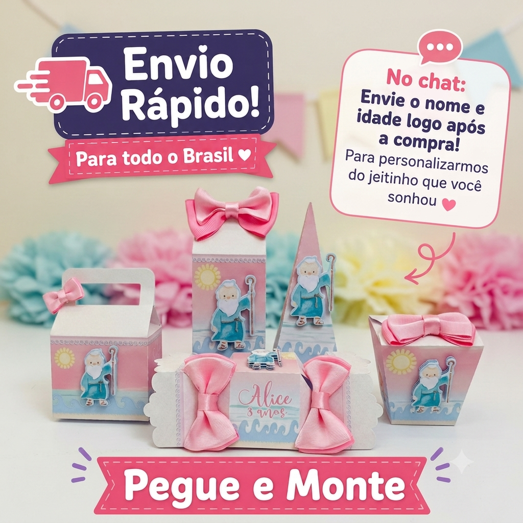 Kit Festa Arco Íris Boho Palavrinhas Lembrancinhas Caixinhas Personalizadas Para Festas Pegue e Monte Infantil