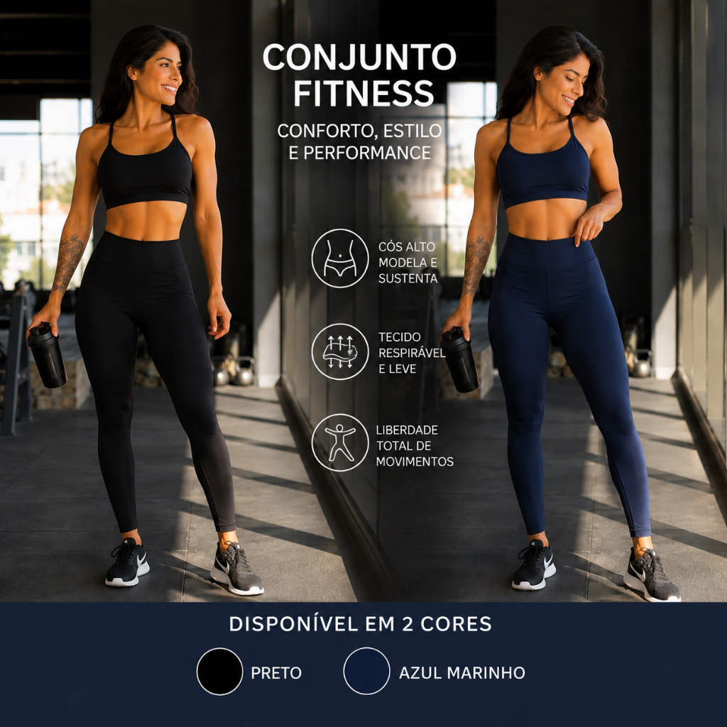 Conjunto Fitness Suplex Calça Legging E Top Zero Transparência Academia Treino Feminino Premium Zero Transparência