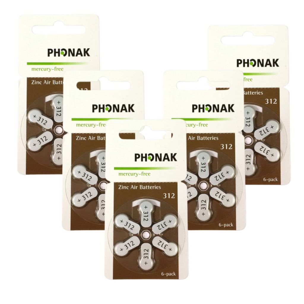 30 Pilhas Baterias 312 Pr41 Aparelho Auditivo Phonak