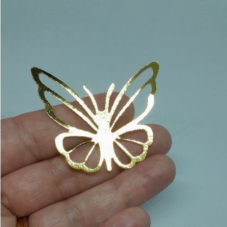 Borboleta dourado apliques festa aniversário mesversario Jardim encantado lembrancinha personalizada