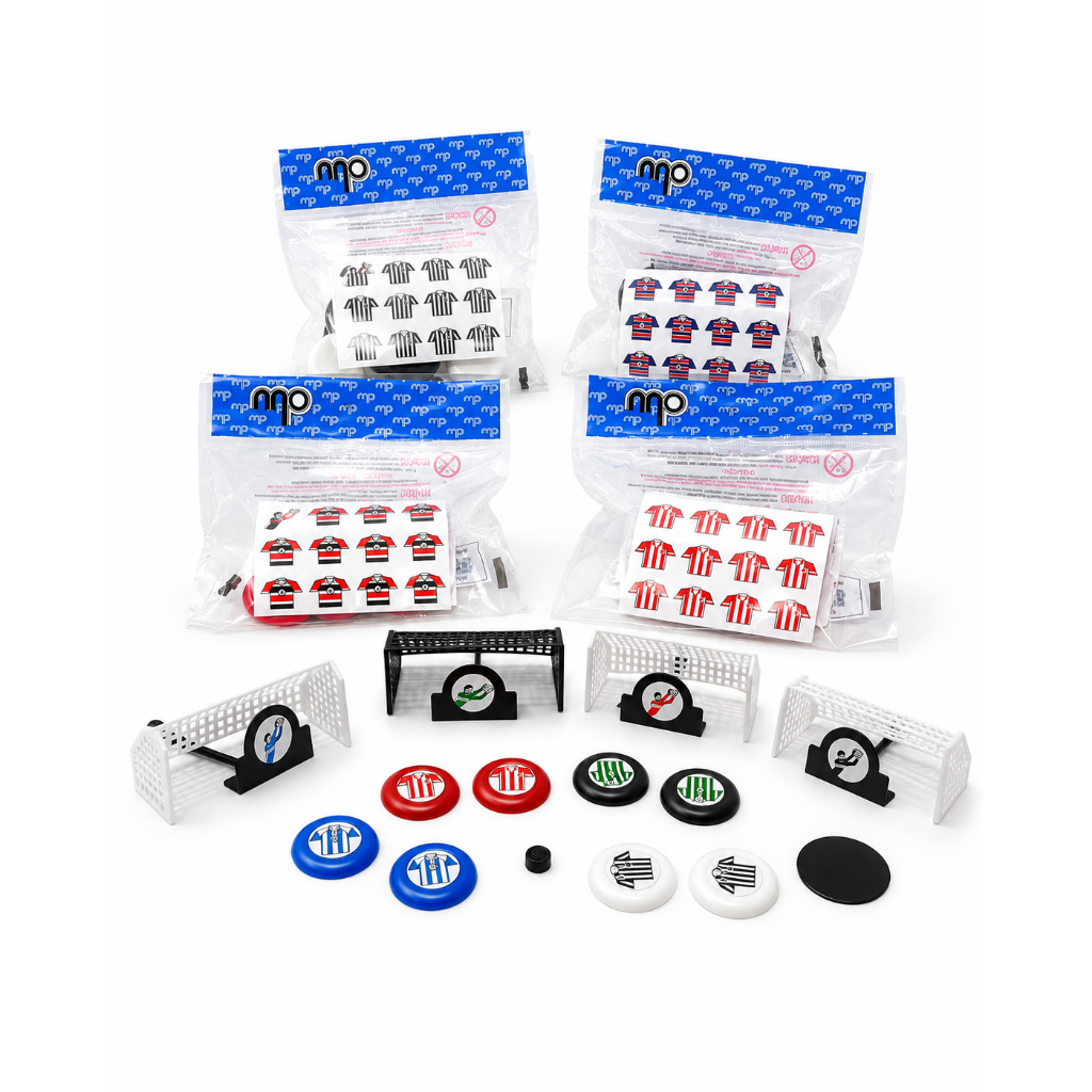 Kit 2/4Jogos de Futebol de Botão Completo (traves, goleiro, bolas e Jogadores) Brinquedo Lembrancinha  de Festa