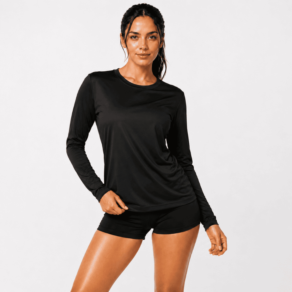Camiseta Térmica Feminina Manga Longa Segunda Pele Proteção UV 50+