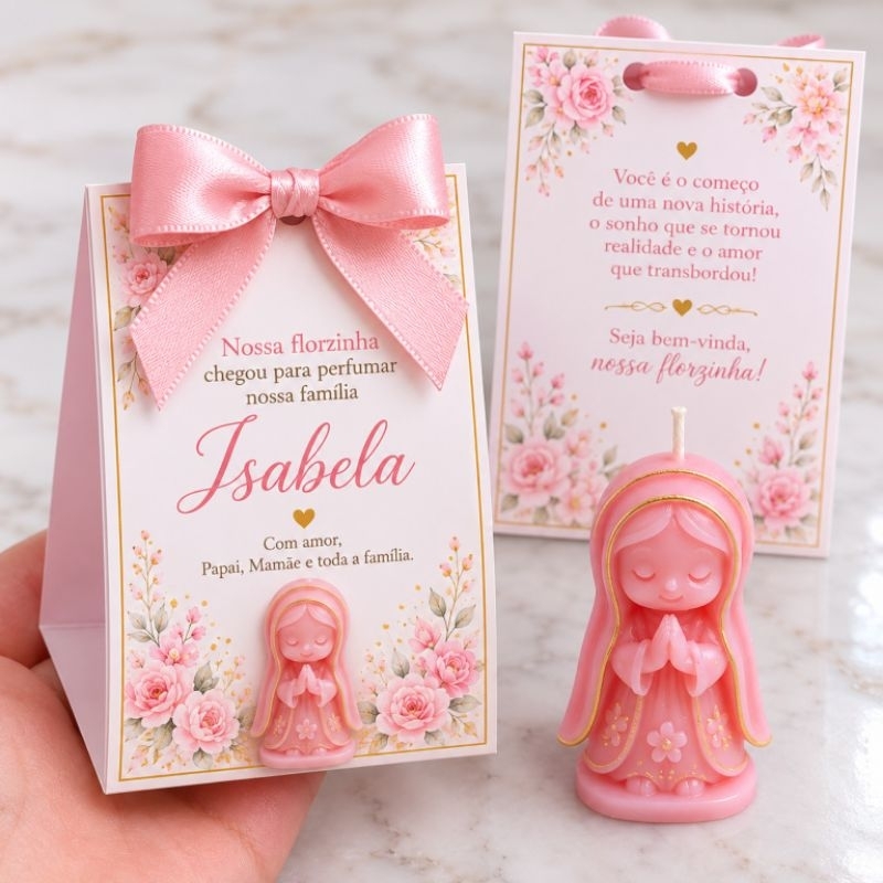 Lembrancinha de Batizado Personalizada kit de velas Aromáticas nascimento, maternidade, eucaristia.