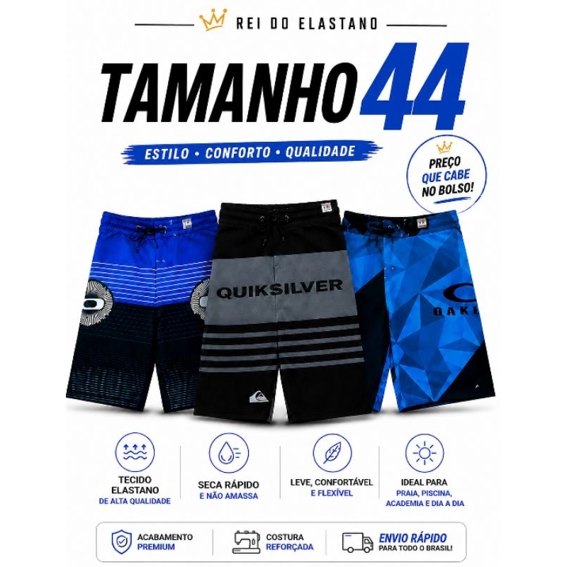 BERMUDAS MASCULINAS DE ELASTANO PARA PRAIA PISCINA ACADEMIA PARA REVENDA SHORTS RENDA EXTRA