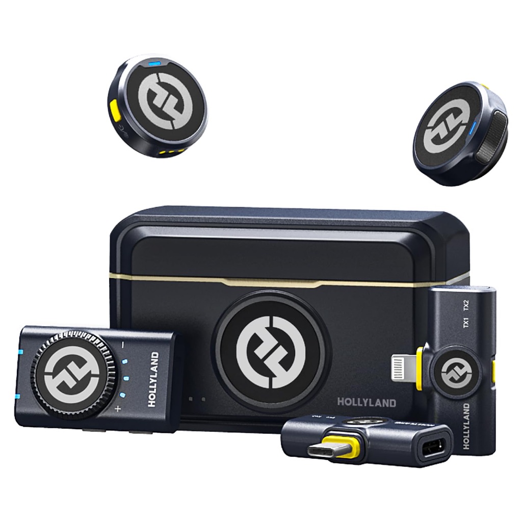 Microfone Lapela Bluetooth sem fio Hollyland Lark M2 COM E SEM COMBO