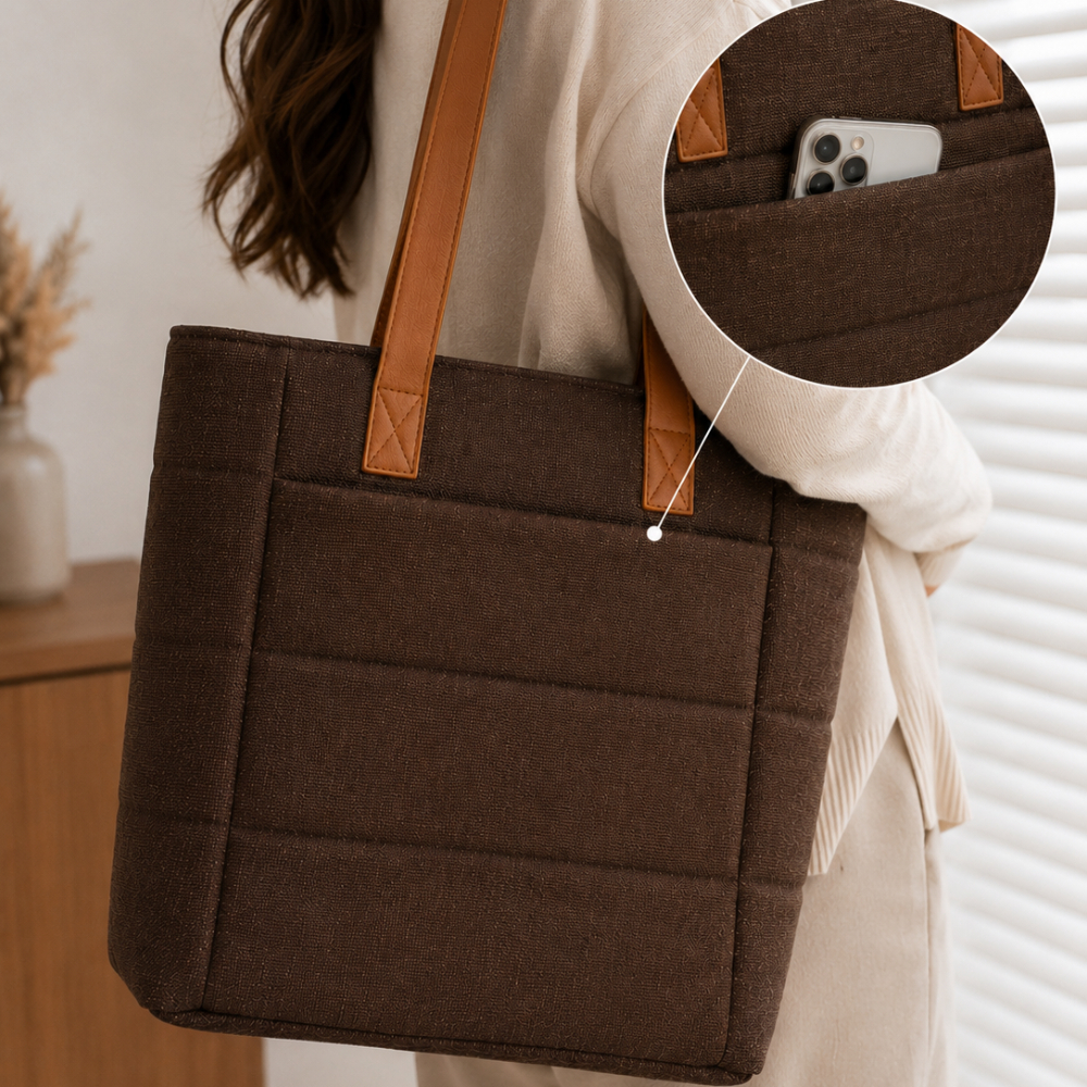 Bolsa De Ombro Puffer Feminina Acolchoada Premium Versatilidade Trabalho E Passeio
