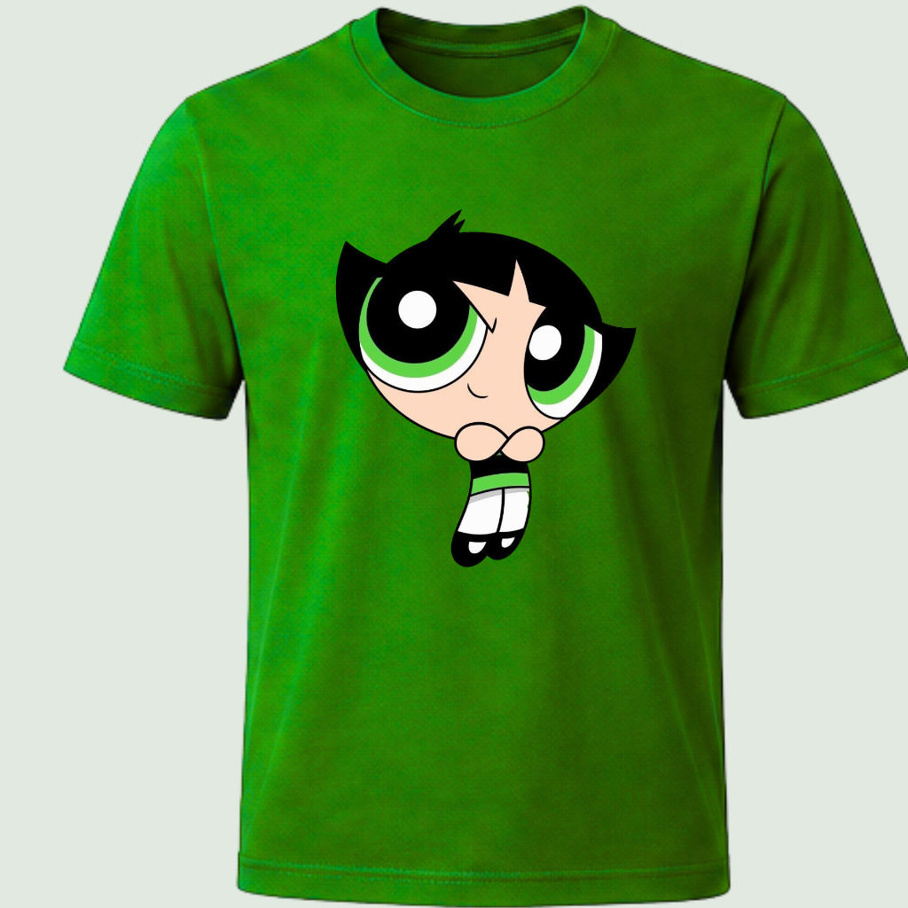 Camiseta Meninas Super Poderosas Docinho, Lindinha e Florzinha 100% Algodão