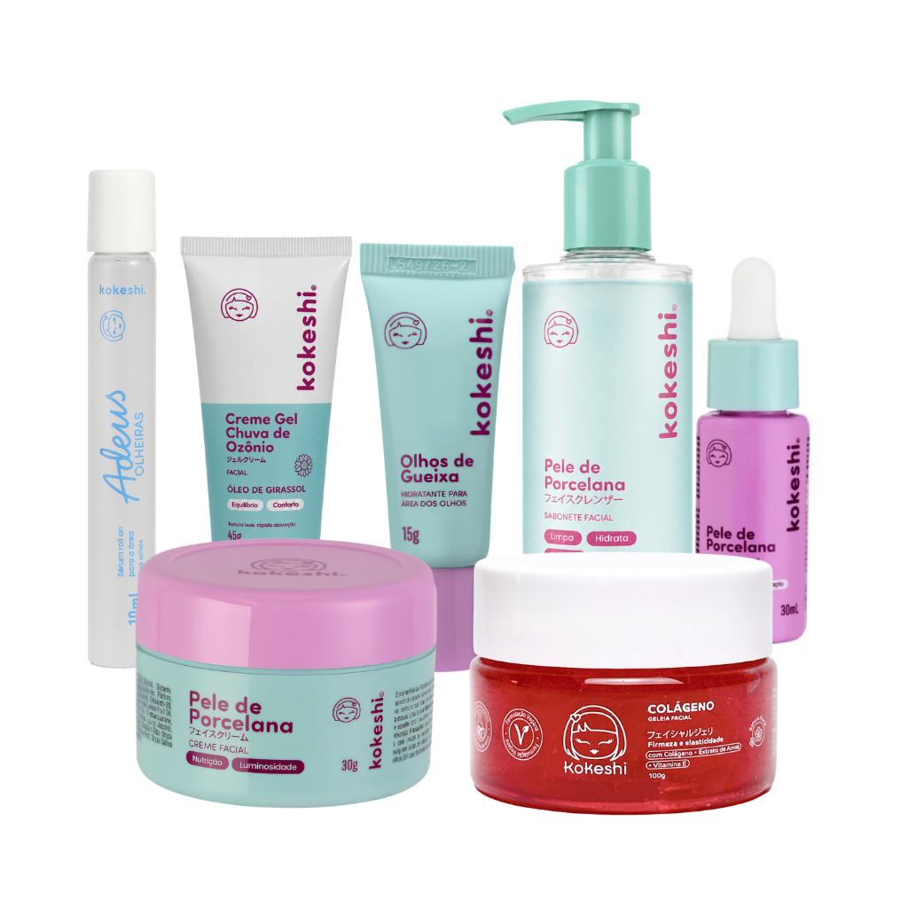 Kit Skincare Tratamento Facial Premium Kokeshi