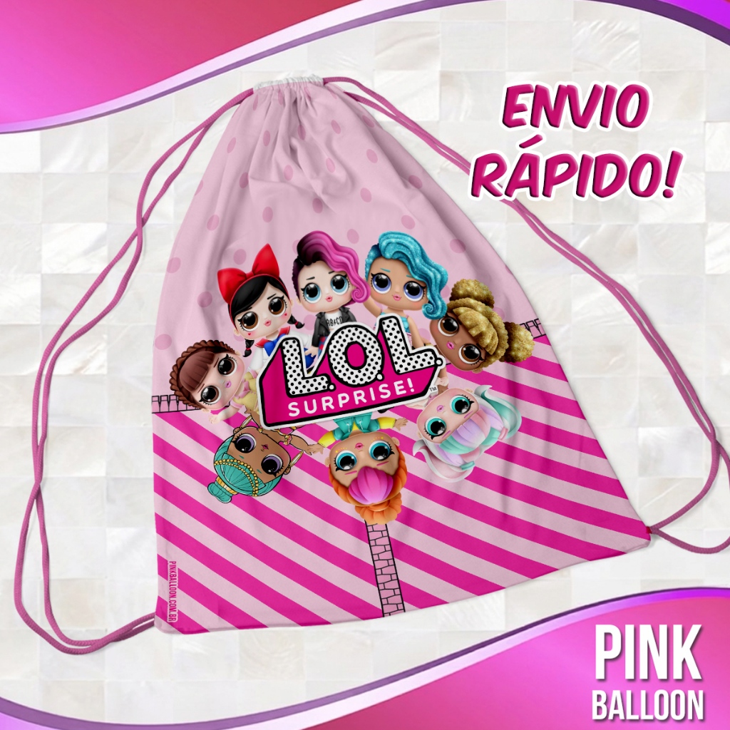 MOCHILINHA LOL SURPRISE 1 (ENVIO RÁPIDO) - SACOLINHA LEMBRANCINHA ANIVERSÁRIO INFANTIL NÃO PERSONALIZADA