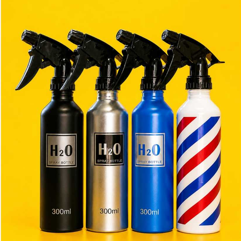 Borrifador de Água de Plástico H2O para Barbeiro Profissional 300ml (escolha a cor)