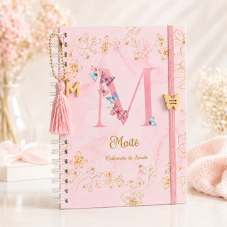 Caderneta de Saúde/ Vacinação - Personalizada Premium - Com passante - Letra -  com Porta Documentos Tassel e Nome
