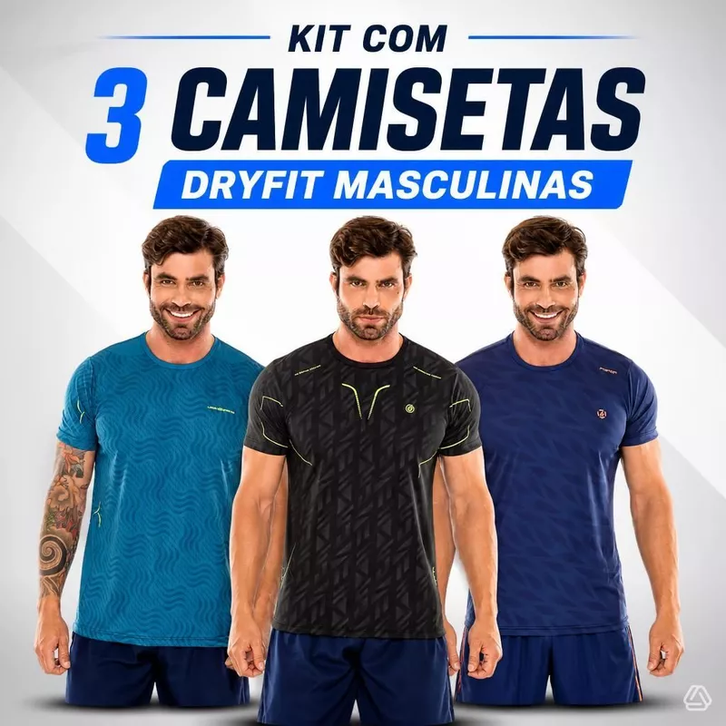 "Estilo e Conforto: Kit Camisetas Dry Fit! 💪"