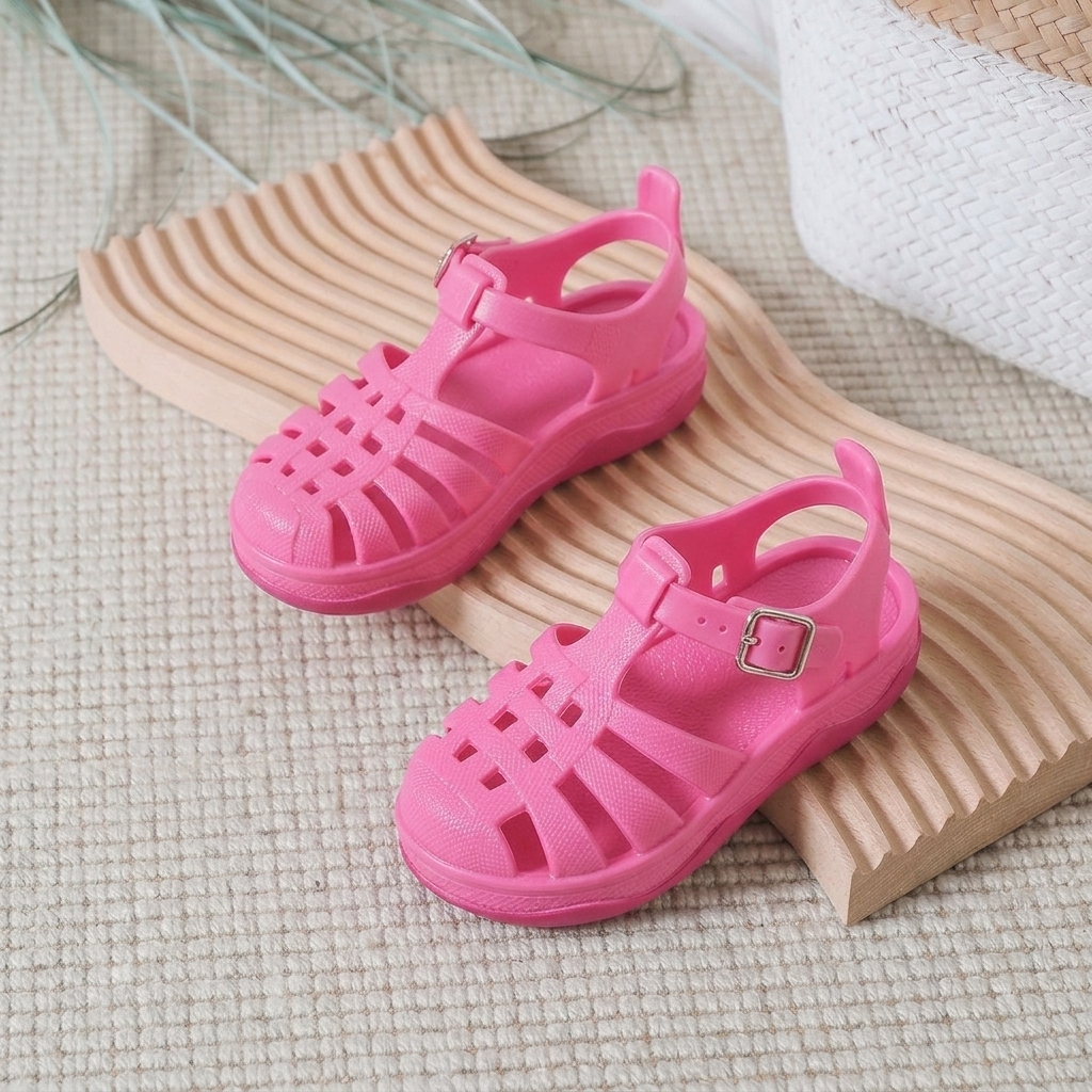 Sandália Infantil Papete Menina Leve Confortável Antiderrapante Ajustável Casual