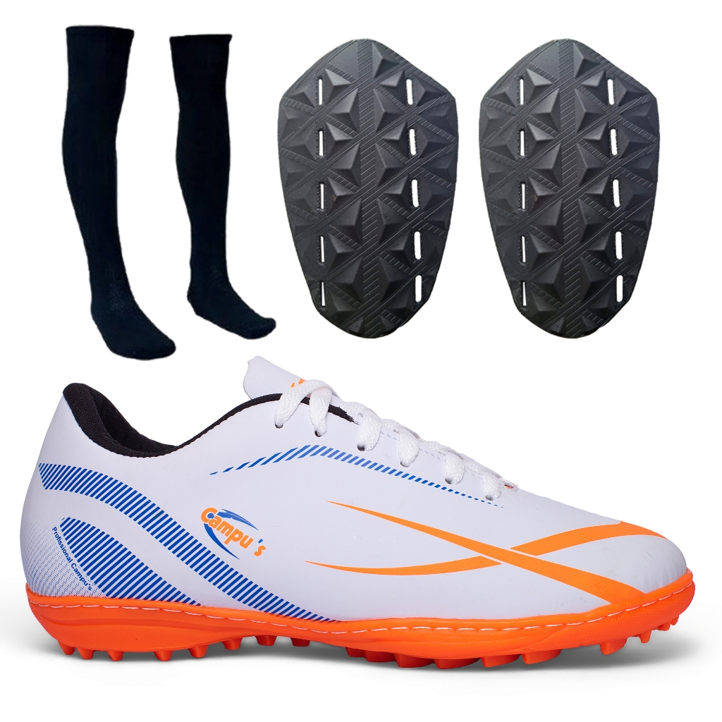 Kit Chuteira Society Campo Adulto com Caneleira e Meião Confortável profissional
